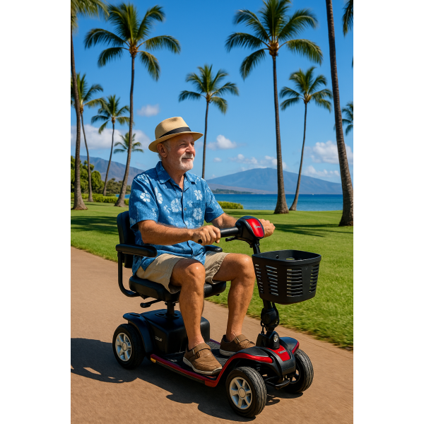 Akamai Mobility – mobility scooter, wheelchair, and beach equipment rentals on Maui and the Big Island (Lahaina, Wailea, Waikoloa, Kailua-Kona).