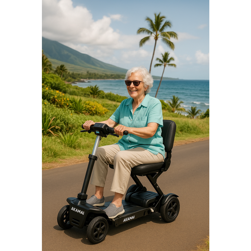 Foldable mobility scooter rental
